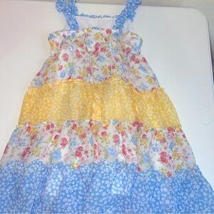 Jona Michelle Blue and Pink Floral Dress